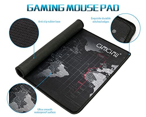 Gaming LED Wired Keyboard and Mouse Combo with Emitting Character 3200DPI USB Mouse Multimedia Keys Rainbow Backlight Mechanical Feeling for PC Resberry Pi Mac TOB Box with Mousepad,910b image