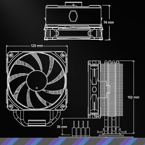 Cooler Master Hyper 212 Black Edition Air 159mm 42 CFM Black image