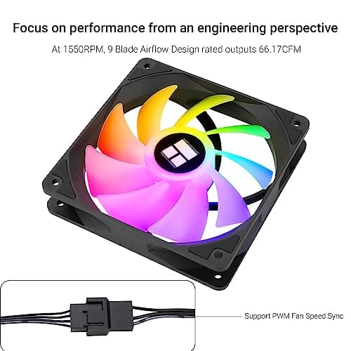 Thermalright TL-C12C-S X3 120mm Black Addressable RGB PWM 66.17 CFM 3-Pack image