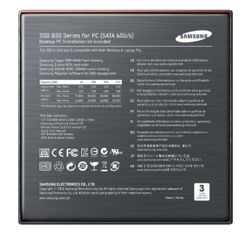 Samsung 830 64GB SSD 2.5" SATA 6.0 Gb/s image