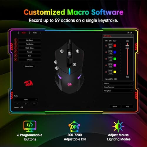 Redragon S101 Wired RGB Backlit Gaming Keyboard and Mouse, Gaming Mouse Pad, Gaming Headset Combo All in 1 PC Gamer Bundle for Windows PC - (Black) image