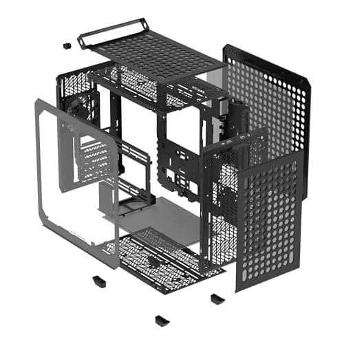 Cooler Master QUBE 500 Flatpack ATX Mid Tower Black Tempered Glass Side Panel image