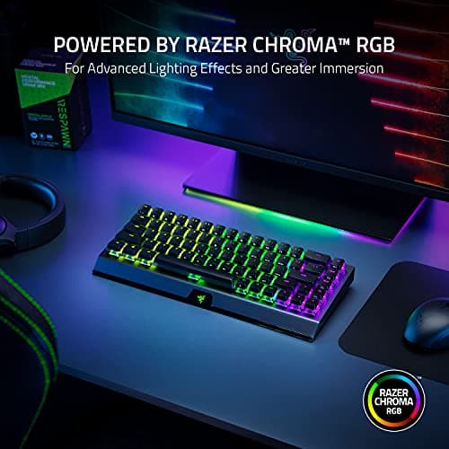 Razer BlackWidow V3 Mini HyperSpeed Phantom Edition RGB Bluetooth/Wireless/Wired Razer Green Mechanical Gaming Keyboard image