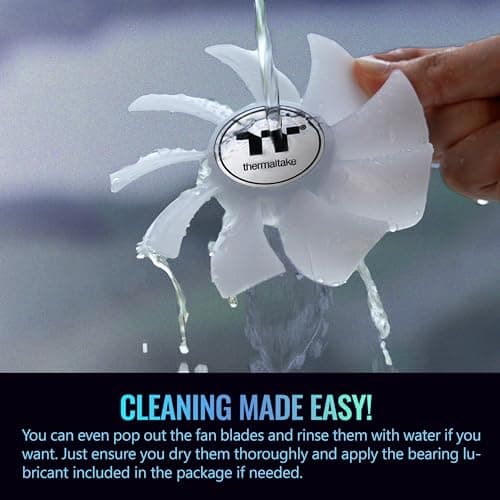 Thermaltake SWAFAN EX12 120mm Blue / White Addressable RGB PWM 57.11 CFM 3-Pack image