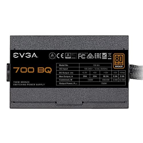 EVGA 700 BQ Black ATX 700W Semi-Modular 80+ Bronze Certified image