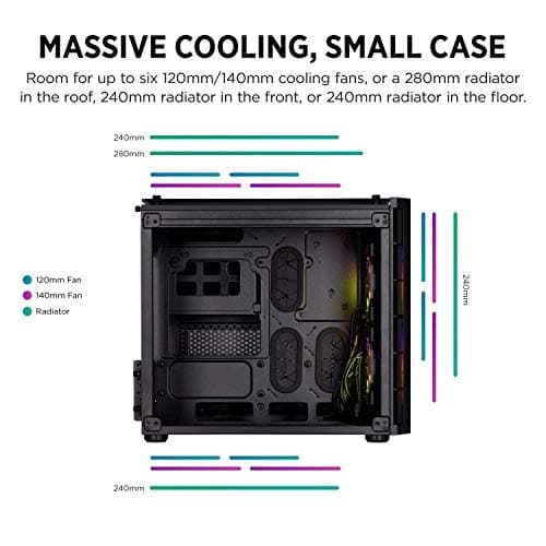 Corsair Crystal 280X RGB Micro ATX Mid Tower Black Tempered Glass image