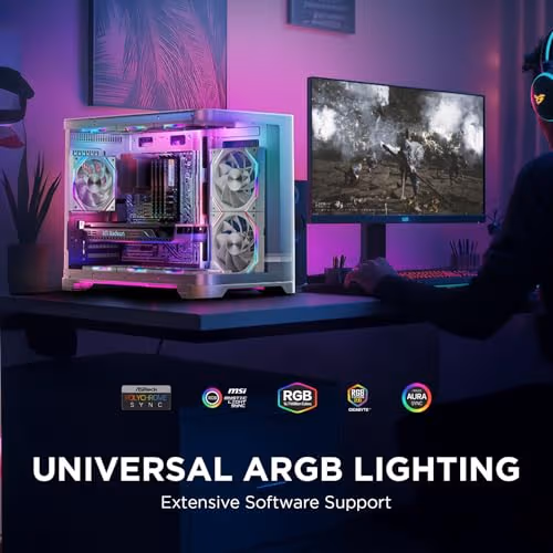 Asiahorse NYOTA 120mm Case Fan White Reverse Blade image