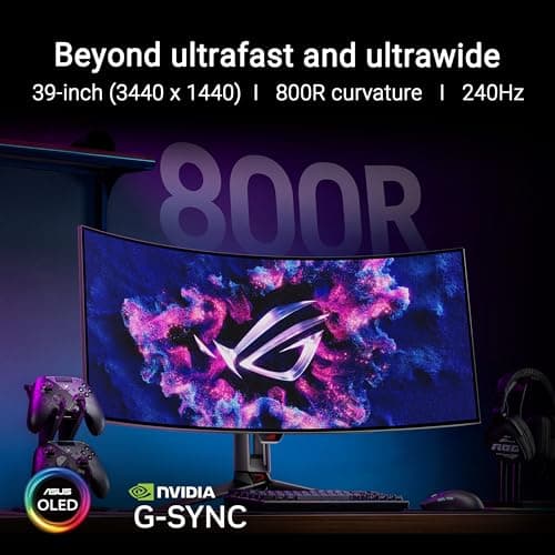 Asus ROG Swift OLED PG39WCDM 39" 3440x1440 240Hz WOLED Curved Monitor image