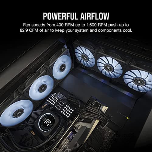 Corsair ML140 120mm LED White PWM ELITE Premium 82.9 CFM Black image