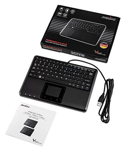 Perixx PERIBOARD-510H PLUS Wired Mini With Touchpad Keyboard image