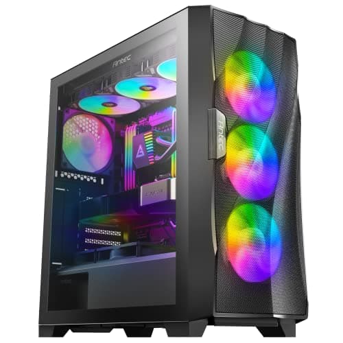 Antec DF700 FLUX ATX Mid Tower Black Tempered Glass Side Panel, USB 3.2 Gen 1 Type-A image