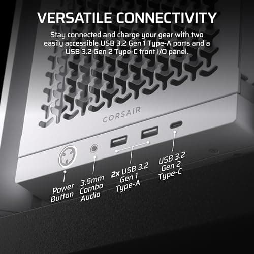 Corsair FRAME 4000D Modular Mid-Tower PC ATX Case - White image