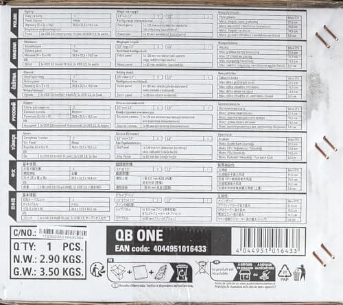 SHARKOON QB ONE Mini-ITX Desktop Black with Mesh Side Panel and USB 3.2 Gen 1 Type-A, USB 2.0 Type-A Front Panel image