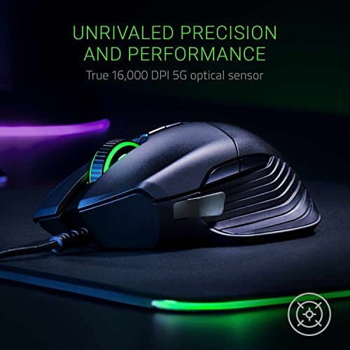 Razer Basilisk - Chroma Enabled RGB FPS Gaming Mouse - Worlds Most Precise Sensor - Comfortable Grip w/ DPI Clutch & Customizable Scroll Wheel Resistance (Renewed) image