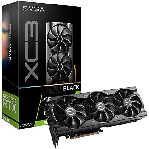 EVGA XC3 BLACK GAMING GeForce RTX 3070 LHR 8GB GDDR6 Black image