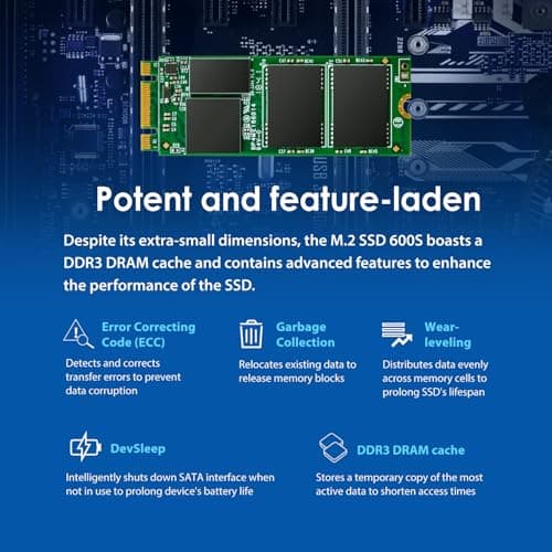 Transcend MTS600 256GB M.2-2260 SSD SATA image