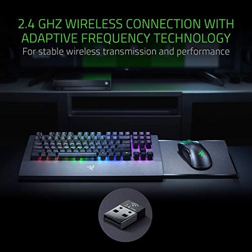 Razer Turret Wireless Mechanical Gaming Keyboard & Mouse Combo for PC & Xbox One: Chroma RGB/Dynamic Lighting - Retractable Magnetic Mouse Mat - 40hr Battery image