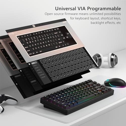 Womier SK75 Mechanical Mini RGB Wired/Wireless/Bluetooth Keyboard image