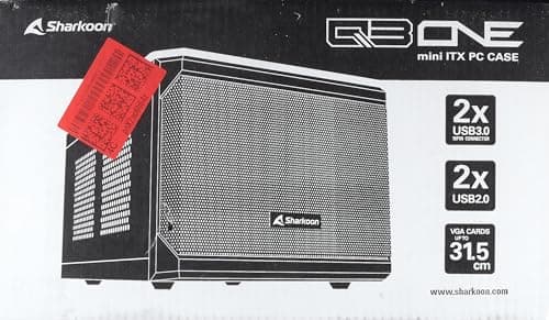 SHARKOON QB ONE Mini-ITX Desktop Black with Mesh Side Panel and USB 3.2 Gen 1 Type-A, USB 2.0 Type-A Front Panel image