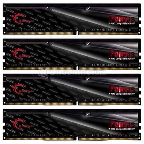 G.Skill FORTIS Black / Red DDR4-2400 CL15 64GB (4x16GB) image