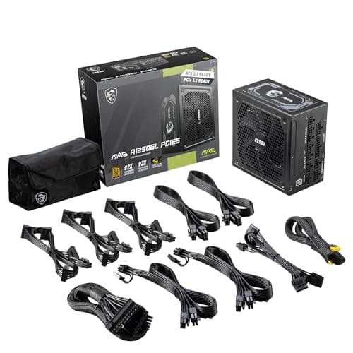 MSI MAG A1250GL PCIE5 Black 1250W Fully Modular 80+ Gold ATX image