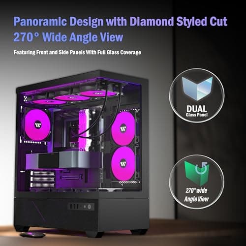 KEDIERS G7 Black 5 ARGB Fans image