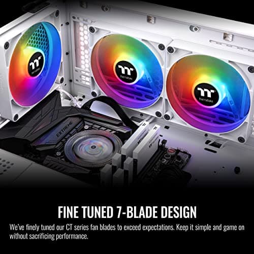 Thermaltake CT120 120mm White Addressable RGB PWM Sync 57.05 CFM 2-Pack image