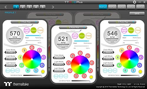 Thermaltake Pure Plus 120mm Black PWM RGB TT Premium Edition 3-Pack image