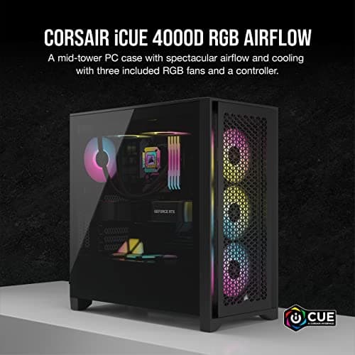 Corsair iCUE 4000D RGB AIRFLOW Mid-Tower ATX Case - Black image