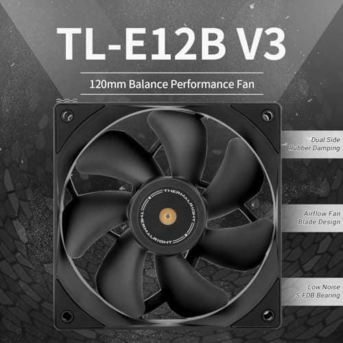Thermalright TL-E12B V3 120mm Black 72.37 CFM PWM image