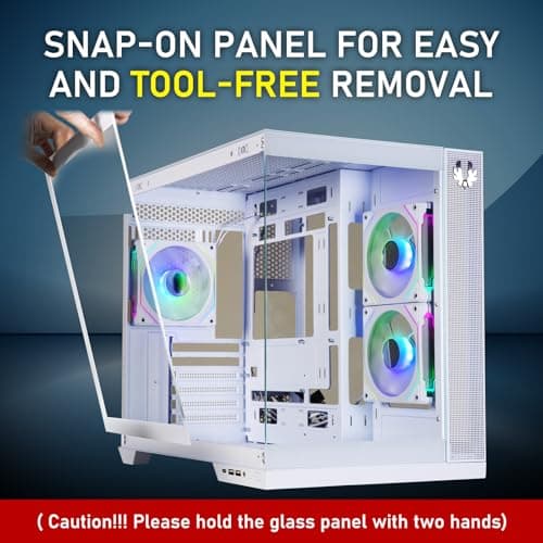 BitFenix TRITON ATX Mid Tower Black with Tempered Glass Side Panel and USB 3.2 Gen 2 Type-C, USB 3.2 Gen 1 Type-A image