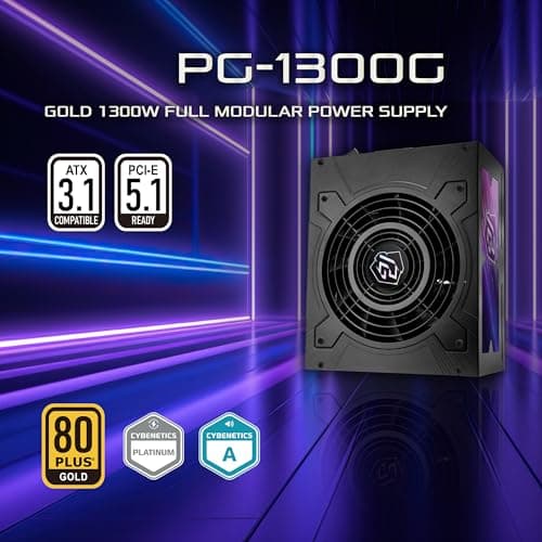 ASRock Phantom Gaming PG-1300G Black 1300W Fully Modular 80+ Gold Certified image