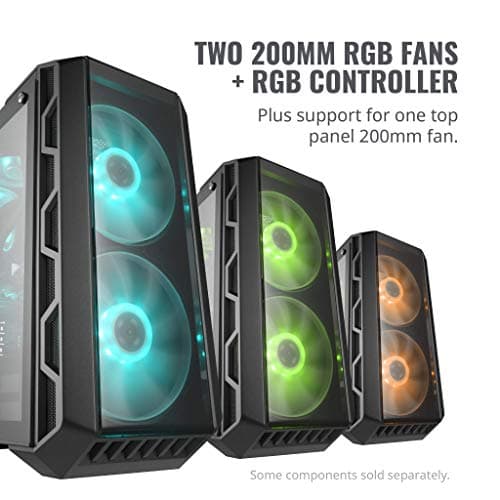 Cooler Master MasterCase H500 ATX Mid Tower Black Tinted Tempered Glass image