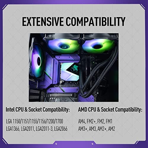 MSI MAG CORELIQUID C240 Water 240mm EVA e-PROJECT Black image