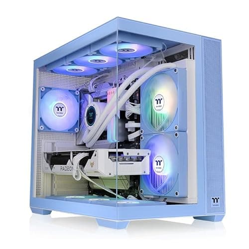 Thermaltake View 380 ARGB ATX Mid Tower Blue with Tinted Tempered Glass Side Panel and USB 3.2 Gen 2 Type-C / USB 3.2 Gen 1 Type-A image