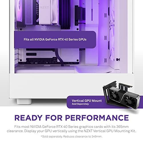 NZXT H5 Flow RGB (2023) ATX Mid Tower White Tempered Glass image