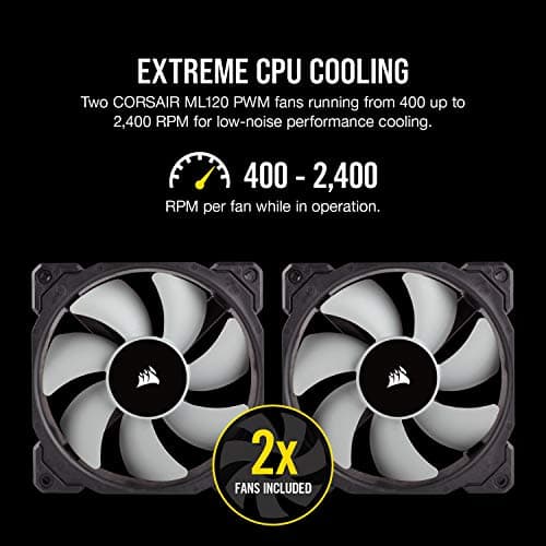 Corsair iCUE H100i RGB PRO XT 75 CFM Water 240mm RGB 75 CFM Black image