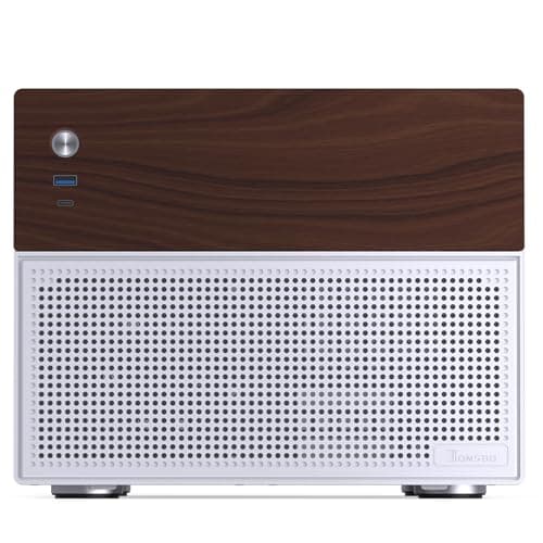 Jonsbo N4 MicroATX Desktop White / Brown Mesh Side Panel, USB 3.2 Gen 2 Type-C & USB 3.2 Gen 1 Type-A Front Panel image