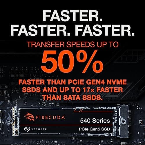 Seagate FireCuda 540 1TB SSD M.2-2280 PCIe 5.0 x4 NVMe image