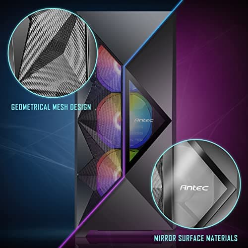 Antec Dark League DF800 FLUX ATX Mid Tower Black with Tempered Glass Side Panel and USB 3.2 Gen 1 Type-A image