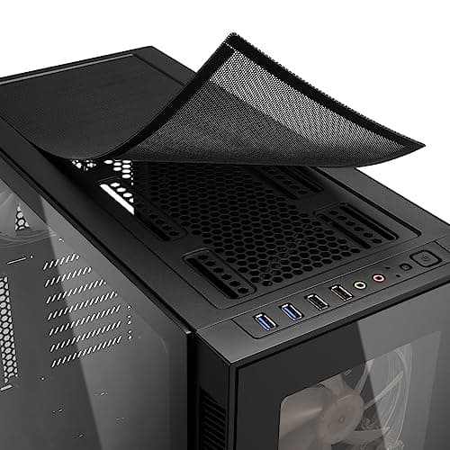 SHARKOON TG5 ATX Mid Tower Black / Red with Acrylic Side Panel and USB 3.2 Gen 1 Type-A, USB 2.0 Type-A Front Panel image