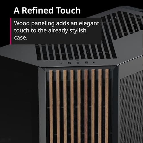 APNX V1 ATX Mid Tower Black / Brown with Tempered Glass Side Panel and USB 3.2 Gen 2x2 Type-C, USB 3.2 Gen 1 Type-A image