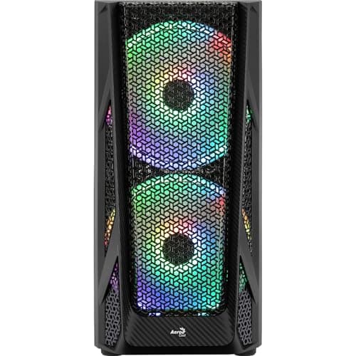 Aerocool AirHawk Duo ATX Mid Tower Black with Tempered Glass Side Panel and USB 3.2 Gen 1 Type-A image