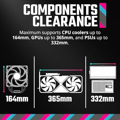 Cooler Master QUBE 500 Flatpack ATX Mid Tower Black Tempered Glass Side Panel image