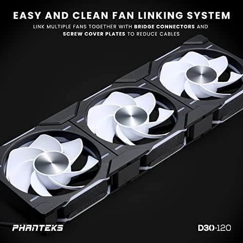 Phanteks D30-120 120mm Black PWM RGB Reversed image