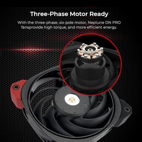 In Win Neptune DN140 Pro 140mm Black / Red PWM 91.66 CFM image
