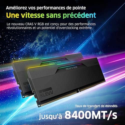 Klevv CRAS V RGB Black DDR5-6000 CL30 48GB (2x24GB) image