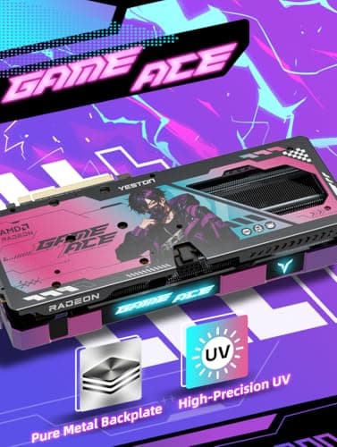 Yeston Radeon RX 9060 XT Game Ace 16GB GDDR6 Pink / Black image