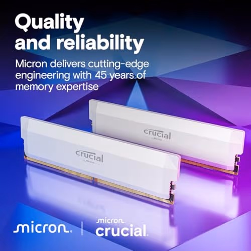 Crucial Pro White DDR5-6400 CL38 32GB (2x16GB) image