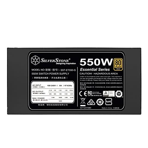 Silverstone Essential Black / Yellow 550W Non-Modular 80+ Gold image